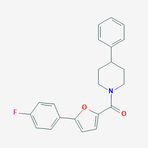 molecular formula C22H20FNO2 B496743 1-[5-(4-Fluorophenyl)-2-furoyl]-4-phenylpiperidine 