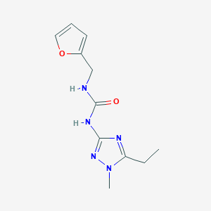 molecular formula C11H15N5O2 B4967436 N-(5-ethyl-1-methyl-1H-1,2,4-triazol-3-yl)-N'-(2-furylmethyl)urea 