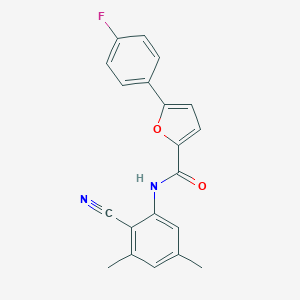 molecular formula C20H15FN2O2 B496744 N-(2-cyano-3,5-dimethylphenyl)-5-(4-fluorophenyl)-2-furamide 