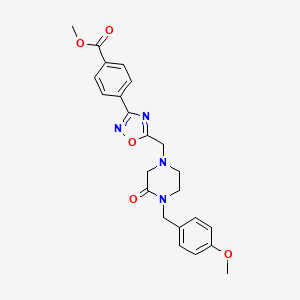 methyl 4-(5-{[4-(4-methoxybenzyl)-3-oxo-1-piperazinyl]methyl}-1,2,4-oxadiazol-3-yl)benzoate