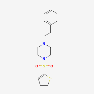 molecular formula C16H20N2O2S2 B4967473 1-(2-phenylethyl)-4-(2-thienylsulfonyl)piperazine 