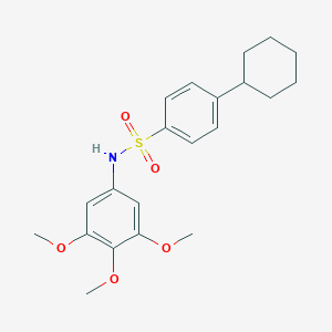molecular formula C21H27NO5S B496748 4-cyclohexyl-N-(3,4,5-trimethoxyphenyl)benzenesulfonamide CAS No. 696623-31-1