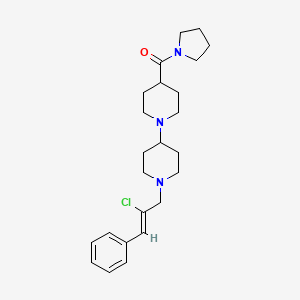 molecular formula C24H34ClN3O B4967493 1'-[(2Z)-2-chloro-3-phenyl-2-propen-1-yl]-4-(1-pyrrolidinylcarbonyl)-1,4'-bipiperidine 