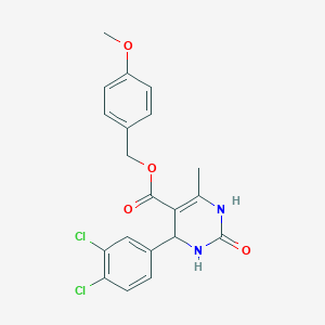 molecular formula C20H18Cl2N2O4 B4967511 4-methoxybenzyl 4-(3,4-dichlorophenyl)-6-methyl-2-oxo-1,2,3,4-tetrahydro-5-pyrimidinecarboxylate CAS No. 5612-05-5