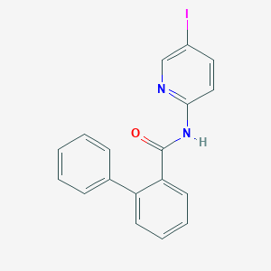 molecular formula C18H13IN2O B496752 N-(5-iodopyridin-2-yl)biphenyl-2-carboxamide 
