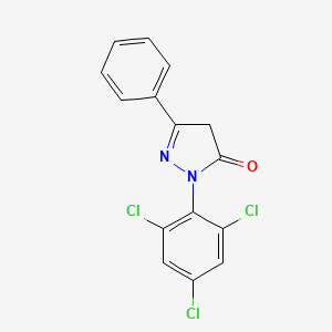 molecular formula C15H9Cl3N2O B4967533 5-phenyl-2-(2,4,6-trichlorophenyl)-2,4-dihydro-3H-pyrazol-3-one 