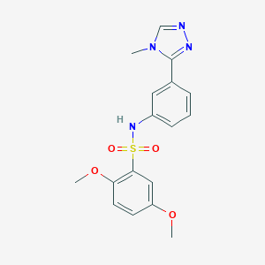 molecular formula C17H18N4O4S B496754 2,5-dimethoxy-N-[3-(4-methyl-4H-1,2,4-triazol-3-yl)phenyl]benzenesulfonamide 