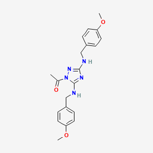 molecular formula C20H23N5O3 B4967599 1-acetyl-N,N'-bis(4-methoxybenzyl)-1H-1,2,4-triazole-3,5-diamine 