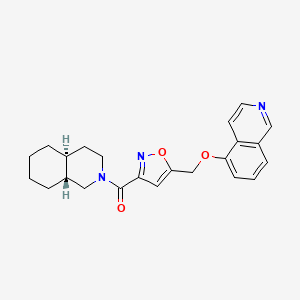 molecular formula C23H25N3O3 B4967613 5-({3-[(4aS*,8aR*)-octahydro-2(1H)-isoquinolinylcarbonyl]-5-isoxazolyl}methoxy)isoquinoline 