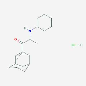 molecular formula C19H32ClNO B4967616 1-(1-adamantyl)-2-(cyclohexylamino)-1-propanone hydrochloride 