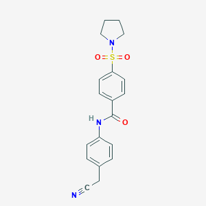 N-[4-(cyanomethyl)phenyl]-4-(1-pyrrolidinylsulfonyl)benzamide