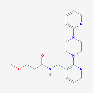 3-methoxy-N-({2-[4-(2-pyridinyl)-1-piperazinyl]-3-pyridinyl}methyl)propanamide