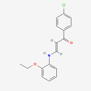 molecular formula C17H16ClNO2 B4967683 1-(4-chlorophenyl)-3-[(2-ethoxyphenyl)amino]-2-propen-1-one 