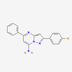 molecular formula C18H13BrN4 B4967691 2-(4-bromophenyl)-5-phenylpyrazolo[1,5-a]pyrimidin-7-amine 