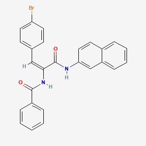molecular formula C26H19BrN2O2 B4967706 N-{2-(4-bromophenyl)-1-[(2-naphthylamino)carbonyl]vinyl}benzamide 