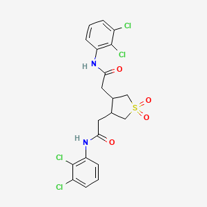 molecular formula C20H18Cl4N2O4S B4967732 2,2'-(1,1-dioxidotetrahydrothiene-3,4-diyl)bis[N-(2,3-dichlorophenyl)acetamide] 