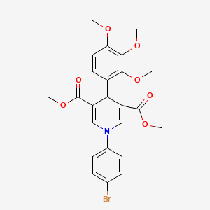 molecular formula C24H24BrNO7 B4967750 dimethyl 1-(4-bromophenyl)-4-(2,3,4-trimethoxyphenyl)-1,4-dihydro-3,5-pyridinedicarboxylate 