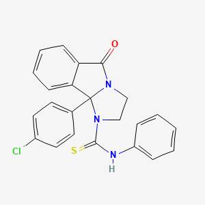 molecular formula C23H18ClN3OS B4967812 9b-(4-chlorophenyl)-5-oxo-N-phenyl-2,3,5,9b-tetrahydro-1H-imidazo[2,1-a]isoindole-1-carbothioamide 