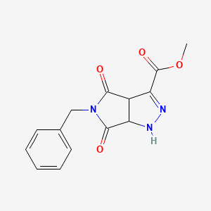 molecular formula C14H13N3O4 B4967864 methyl 5-benzyl-4,6-dioxo-1,3a,4,5,6,6a-hexahydropyrrolo[3,4-c]pyrazole-3-carboxylate 