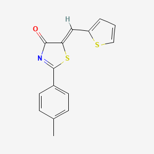 molecular formula C15H11NOS2 B4967879 2-(4-methylphenyl)-5-(2-thienylmethylene)-1,3-thiazol-4(5H)-one 