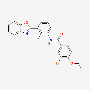 molecular formula C23H19BrN2O3 B4967884 N-[3-(1,3-benzoxazol-2-yl)-2-methylphenyl]-3-bromo-4-ethoxybenzamide 