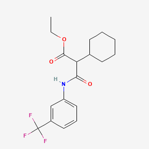 molecular formula C18H22F3NO3 B4967916 ethyl 2-cyclohexyl-3-oxo-3-{[3-(trifluoromethyl)phenyl]amino}propanoate 