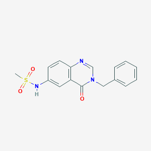 molecular formula C16H15N3O3S B496792 N-(3-benzyl-4-oxo-3,4-dihydroquinazolin-6-yl)methanesulfonamide CAS No. 903590-49-8