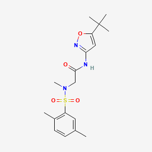 molecular formula C18H25N3O4S B4967925 N~1~-(5-tert-butyl-3-isoxazolyl)-N~2~-[(2,5-dimethylphenyl)sulfonyl]-N~2~-methylglycinamide 