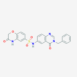 molecular formula C23H18N4O5S B496793 N-(3-benzyl-4-oxo-3,4-dihydroquinazolin-6-yl)-3-oxo-3,4-dihydro-2H-1,4-benzoxazine-6-sulfonamide CAS No. 903196-91-8