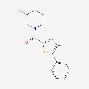 molecular formula C18H21NOS B4967931 3-methyl-1-[(4-methyl-5-phenyl-2-thienyl)carbonyl]piperidine 