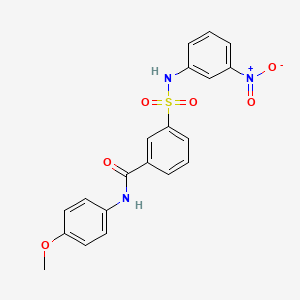 molecular formula C20H17N3O6S B4967934 N-(4-methoxyphenyl)-3-{[(3-nitrophenyl)amino]sulfonyl}benzamide 