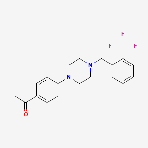 1-(4-{4-[2-(trifluoromethyl)benzyl]-1-piperazinyl}phenyl)ethanone