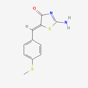 molecular formula C11H10N2OS2 B4967970 2-imino-5-[4-(methylthio)benzylidene]-1,3-thiazolidin-4-one 