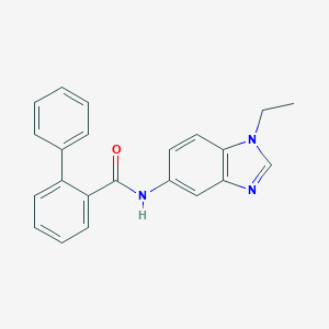 molecular formula C22H19N3O B496798 N-(1-ethylbenzimidazol-5-yl)-2-phenylbenzamide CAS No. 898918-48-4
