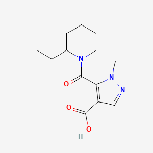 molecular formula C13H19N3O3 B4967987 5-[(2-ethyl-1-piperidinyl)carbonyl]-1-methyl-1H-pyrazole-4-carboxylic acid 
