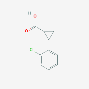 molecular formula C10H9ClO2 B049680 2-(2-Chlorophenyl)cyclopropanecarboxylic acid CAS No. 1181230-38-5
