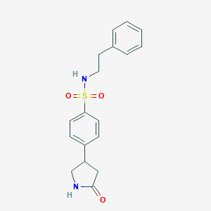 molecular formula C18H20N2O3S B496801 4-(5-oxopyrrolidin-3-yl)-N-(2-phenylethyl)benzenesulfonamide 