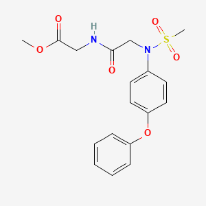 molecular formula C18H20N2O6S B4968027 methyl N-(methylsulfonyl)-N-(4-phenoxyphenyl)glycylglycinate 