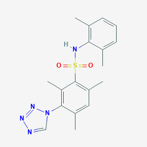 molecular formula C18H21N5O2S B496803 N-(2,6-dimethylphenyl)-2,4,6-trimethyl-3-(1H-tetraazol-1-yl)benzenesulfonamide 