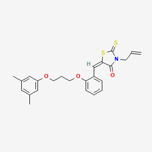 molecular formula C24H25NO3S2 B4968031 3-allyl-5-{2-[3-(3,5-dimethylphenoxy)propoxy]benzylidene}-2-thioxo-1,3-thiazolidin-4-one 