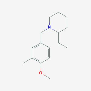 molecular formula C16H25NO B4968051 2-ethyl-1-(4-methoxy-3-methylbenzyl)piperidine 