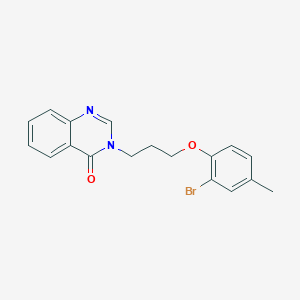 molecular formula C18H17BrN2O2 B4968058 3-[3-(2-bromo-4-methylphenoxy)propyl]-4(3H)-quinazolinone 