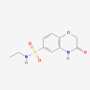 molecular formula C10H12N2O4S B496806 N-ethyl-3-oxo-3,4-dihydro-2H-1,4-benzoxazine-6-sulfonamide CAS No. 925122-61-8