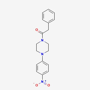 molecular formula C18H19N3O3 B4968064 1-(4-nitrophenyl)-4-(phenylacetyl)piperazine 