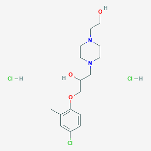 molecular formula C16H27Cl3N2O3 B4968068 1-(4-chloro-2-methylphenoxy)-3-[4-(2-hydroxyethyl)-1-piperazinyl]-2-propanol dihydrochloride 