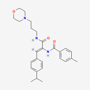 molecular formula C27H35N3O3 B4968069 N-[2-(4-isopropylphenyl)-1-({[3-(4-morpholinyl)propyl]amino}carbonyl)vinyl]-4-methylbenzamide CAS No. 6239-34-5