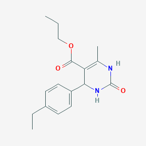 molecular formula C17H22N2O3 B4968072 propyl 4-(4-ethylphenyl)-6-methyl-2-oxo-1,2,3,4-tetrahydro-5-pyrimidinecarboxylate 