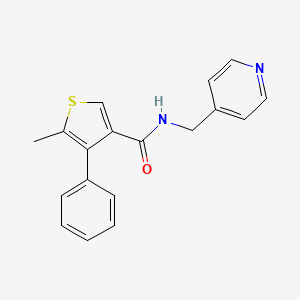 molecular formula C18H16N2OS B4968082 5-methyl-4-phenyl-N-(4-pyridinylmethyl)-3-thiophenecarboxamide 