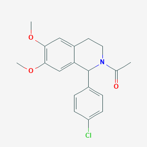 molecular formula C19H20ClNO3 B4968083 2-acetyl-1-(4-chlorophenyl)-6,7-dimethoxy-1,2,3,4-tetrahydroisoquinoline 