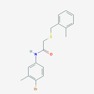 N-(4-bromo-3-methylphenyl)-2-[(2-methylbenzyl)thio]acetamide